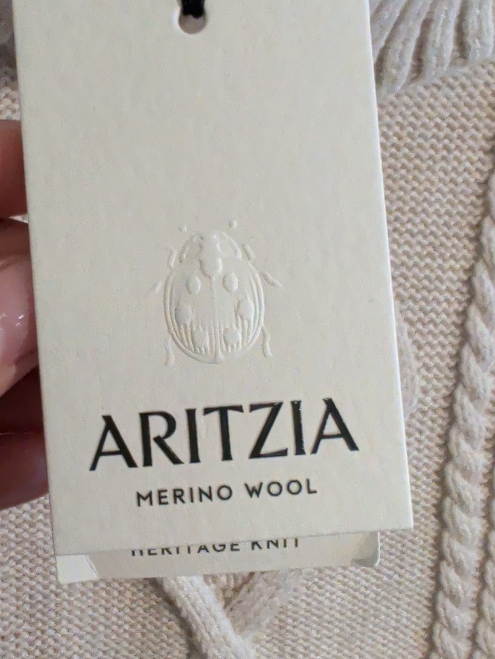 ARITZIA hi-hip turtleneck in heather light bone - size xs - Picture 3 of 12